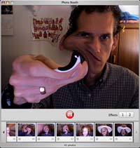 testing the Apple Remote with Photo Booth